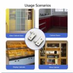 2/4 Pairs Glass Door Hinges Stainless-Steel Cabinet Pivot Hinge Clip No Drilling - Image 2