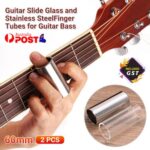 2/4pcs Guitar Finger Slide Kit with Glass Slide Stainless Steel Slide