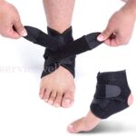 2 X Elastic Adjustable Sports Compression Ankle Brace Support Stabilizer Foot - Image 2