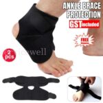 2 X Elastic Adjustable Sports Compression Ankle Brace Support Stabilizer Foot