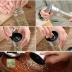 2x 200ml Salt and Pepper Grinders Stainless Steel Glass Ceramic Mills Kitchen AU - Image 4