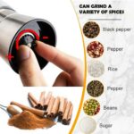 2x 200ml Salt and Pepper Grinders Stainless Steel Glass Ceramic Mills Kitchen AU - Image 2