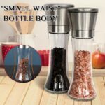 2x 200ml Salt and Pepper Grinders Stainless Steel Glass Ceramic Mills Kitchen AU - Image 7