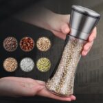 2x 200ml Salt and Pepper Grinders Stainless Steel Glass Ceramic Mills Kitchen AU - Image 6
