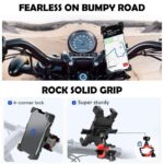 2x 360d Rotation Mobile Phone Holder Handlebar Mount For Motorcycle Bicycle Bike - Image 7