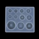 2x Button Silicone Pendant Jewellery Resin Mould Epoxy Casting Craft Tool DIY