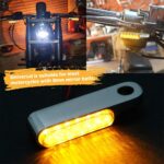 2x Mini LED Motorcycle Indicators Light Amber Blinker Turn Signal Lamp Universal - Image 5