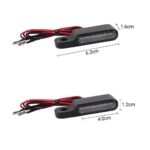 2x Mini LED Motorcycle Indicators Light Amber Blinker Turn Signal Lamp Universal - Image 2