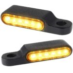 2x Mini LED Motorcycle Indicators Light Amber Blinker Turn Signal Lamp Universal - Image 7