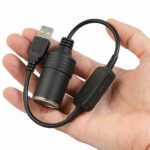 2x USB 5V To 12V Cigarette Lighter Socket Female Power Converter Adapter Cable - Image 5
