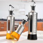 300/500ML Glass Oil Dispenser Spout Olive Vinegar Pourer Stainless Empty Bottle - Image 7
