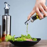 300/500ML Glass Oil Dispenser Spout Olive Vinegar Pourer Stainless Empty Bottle - Image 3