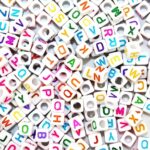 320 X Alphabet Letter Cube Acrylic Beads Bead 6mm Mixed Letters Colors Craft AU - Image 7