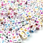 320 X Alphabet Letter Cube Acrylic Beads Bead 6mm Mixed Letters Colors Craft AU - Image 5