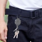 3xHeavy Duty Retractable Keyring Pull Ring KeyChain Clip Recoil Holder SteelCord - Image 7