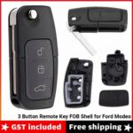 3x 3 Button Remote Key FOB Shell for Ford Falcon, Fiesta, Focus, Modeo Territory