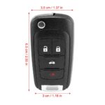 3x 4 Button Remote Flip Key Blank Shell/Case/Enclosure For HOLDEN COMMODORE VF - Image 2