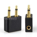 3x Airplane Audio Adapter 3.5mm Jack for Airline Travel Earphone Headphone Part - Image 6