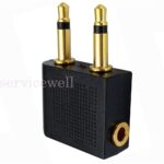 3x Airplane Audio Adapter 3.5mm Jack for Airline Travel Earphone Headphone Part - Image 3