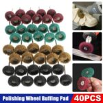 40PCS Polishing Wheel Buffing Pad Drill Bits Power Brush For Dremel Rotary Tool
