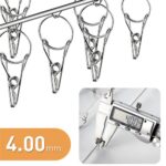 40Pegs Stainless Steel Hanger Airer Dryer Rack Laundry Sock Underwear Clothes AU - Image 2
