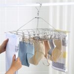 40Pegs Stainless Steel Hanger Airer Dryer Rack Laundry Sock Underwear Clothes AU - Image 4