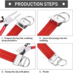 40pcs 26.5MM Silvery Key Fob Hardware Key Fob Keychain Wristlet With Split Ring - Image 5