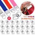 40pcs 26.5MM Silvery Key Fob Hardware Key Fob Keychain Wristlet With Split Ring