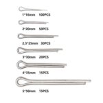 460PCS Stainless Steel Cotter Pin Assortment Set 6 Sizes Split Pins Spring Kit - Image 3