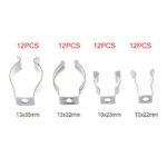 48PCS SPRING TERRY CLIPS OPEN TYPE SPRING STEEL TOOL CLIPS HEAVY DUTY Durable - Image 2