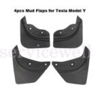 4PCS Mud Flaps Splash Guards Fender For Tesla Model Y Front Rear TPE Mudguard