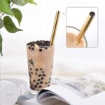 4PCS Stainless Steel Straws Metal Drinking Straw Bent Long Reusable Washable AU - Image 3