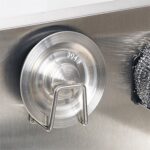 4Pcs Stainless Steel Bathroom Sinks Rack Sponge Dish Kitchen Suction Holder Soap - Image 7