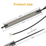 4X LED Motorcycle Fork Turn Signal Indicator Blinker Amber Light Strip Motorbike - Image 2