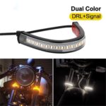 4X LED Motorcycle Fork Turn Signal Indicator Blinker Amber Light Strip Motorbike - Image 6