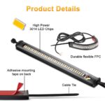 4X LED Motorcycle Fork Turn Signal Indicator Blinker Amber Light Strip Motorbike - Image 4