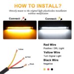 4X LED Motorcycle Fork Turn Signal Indicator Blinker Amber Light Strip Motorbike - Image 5