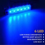 4X Marine Boat 6 LED Lamp Blue Cabin Deck Courtesy Light Stern Transom Lights - Image 3