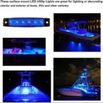 4X Marine Boat 6 LED Lamp Blue Cabin Deck Courtesy Light Stern Transom Lights - Image 5