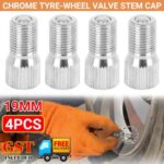 4/16pcs 19mm Chrome Tyre-Wheel Valve Stem Cap Extension Extender For Car/Truck