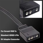 4 Pin RGB to Standard ARGB 5V 3 Pin Connector w/ C GX Adapter 30cm For Corsair - Image 5