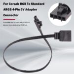 4 Pin RGB to Standard ARGB 5V 3 Pin Connector w/ C GX Adapter 30cm For Corsair - Image 4