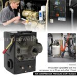 4 Port Air Compressor Pressure Switch Control Valve 95-125PSI with Unloader - Image 2