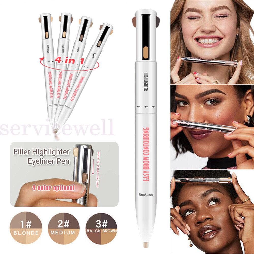 4 in 1 4 Color Waterproof Eyebrow Pencil Liner Ink Eye Brow Pencil For Travel - Image 2