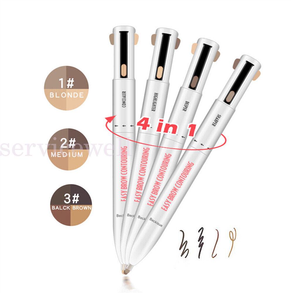 4 in 1 4 Color Waterproof Eyebrow Pencil Liner Ink Eye Brow Pencil For Travel - Image 7