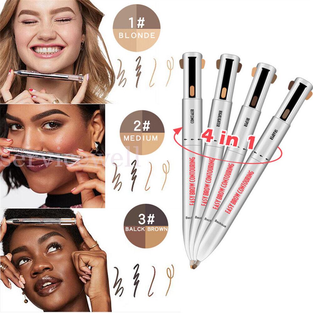 4 in 1 4 Color Waterproof Eyebrow Pencil Liner Ink Eye Brow Pencil For Travel - Image 3