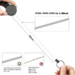 4pcs Keyring Pull Ring Heavy Duty Stainless Steel Key Chain Recoil Retractable - Image 7