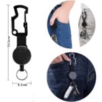 4pcs Keyring Pull Ring Heavy Duty Stainless Steel Key Chain Recoil Retractable - Image 4