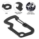 4pcs Keyring Pull Ring Heavy Duty Stainless Steel Key Chain Recoil Retractable - Image 5