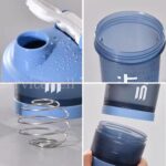 500ml 3 tier Milkshake Sport Pill Water bottle Powder Protein Shaker Drink Cup - Image 2